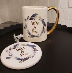 Wild & Free Boho mug & ornament gift set